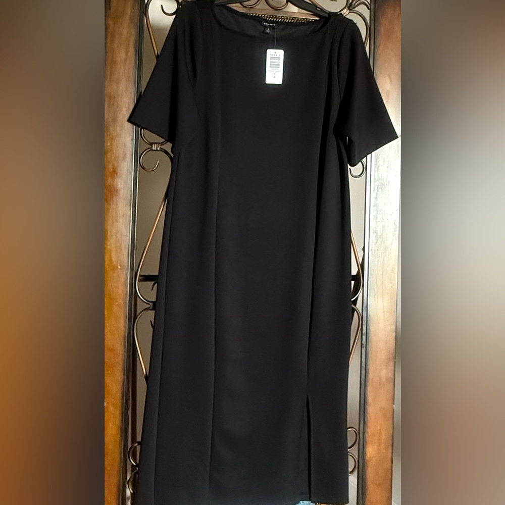 NWT Torrid Midi Studio Cupro Bodycon Dress Black
